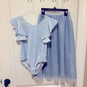 Disney Frozen II Elsa Costume Bodysuit and Long Skirt